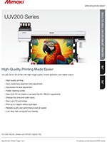 Mimaki UJV200-160 specification sheet